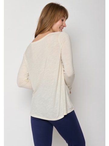 GreenBomb Longsleeve Basic in Creme Weiß