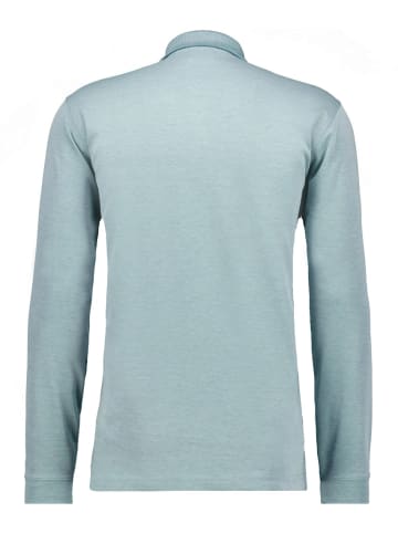 Ragman Softknit-Polo mit Brusttasche, Langarm in Grün