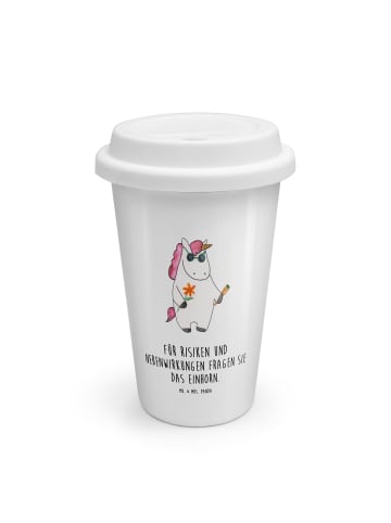 Mr. & Mrs. Panda Coffee To Go Becher Einhorn Woodstock mit Spruch in Weiß