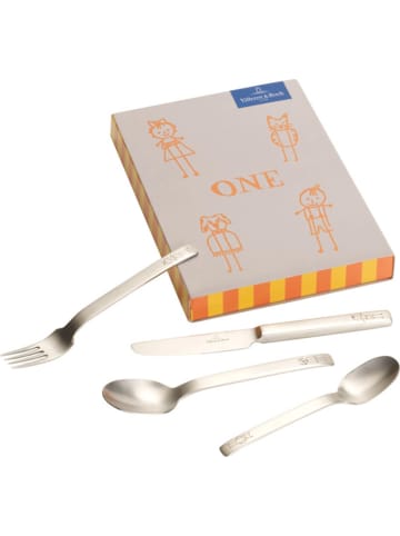 Villeroy & Boch 4er Set Kinderbesteck One silber in silber