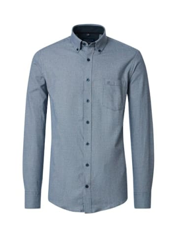 CASAMODA Langarm Business Hemd für Herren in blau