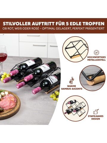 eluno Weinregal 5 Flaschen
