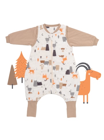 Schlummersack Schlafsack mit Füßen und umklappbaren Bündchen, 2.5 TOG in Orange