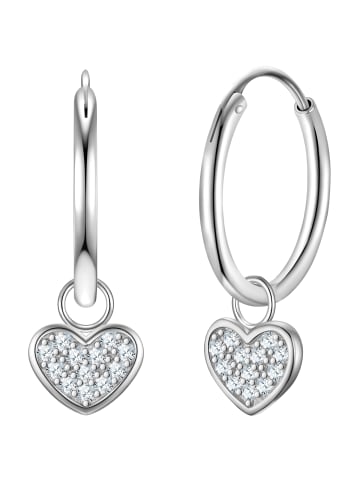 Rafaela Donata Ohrringe Herz aus Sterling Silber mit Zirkonia in silber