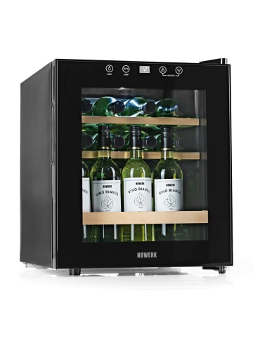 N8WERK Weinkühlschrank mit LED Innenbeleuchtung - 15 Flaschen