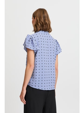 b. young BYIPRIK SS BLOUSE - LIGHT WOVEN Regular fit in Vista Blue Mix