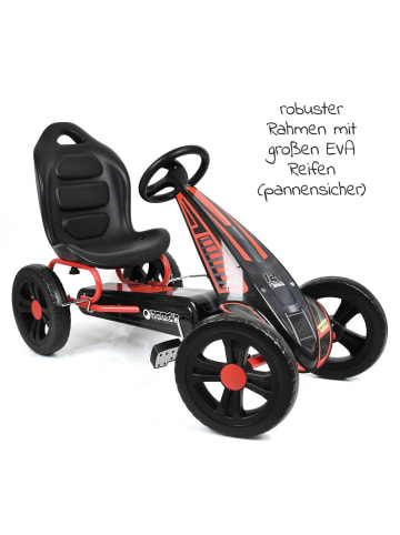 Hauck Gokart & Tretauto Cyclone mit verstellbarem in rot,schwarz