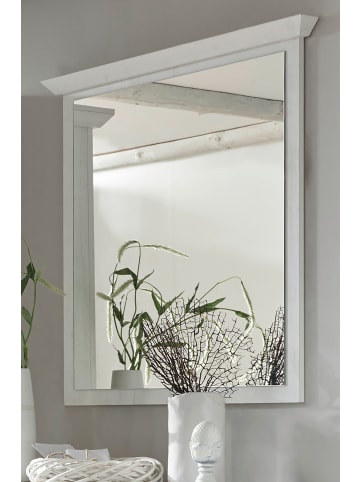 Furn.Design Garderobenspiegel weiß Pinie Landhaus, Wandspiegel 92 x 99 cm