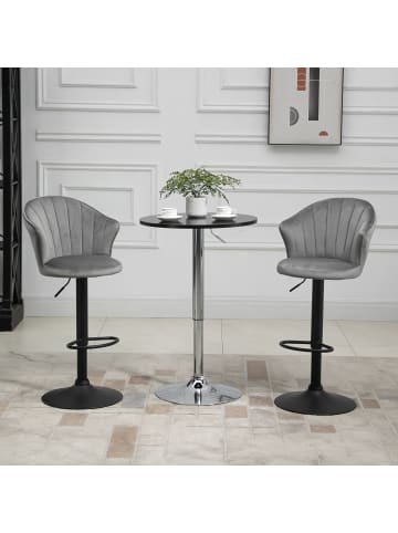 HOMCOM Barhocker in Grau 54L x 56B x 111H cm