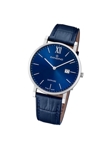 Candino Analog-Armbanduhr Candino Classic blau mittel (ca. 39,5mm)