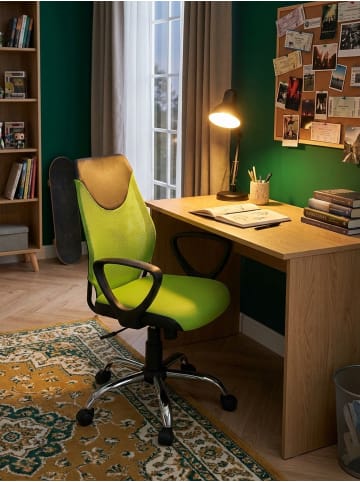 KADIMA DESIGN Kinder-Schreibtischstuhl TERNI Schwarz Limette für Kinder ab 6 mit in Grün