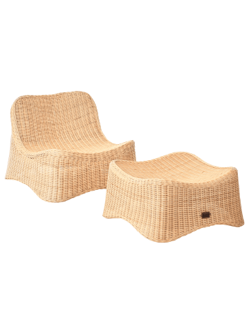 Beliani 2-tlg Gartenstuhl AIGANI in /Beige