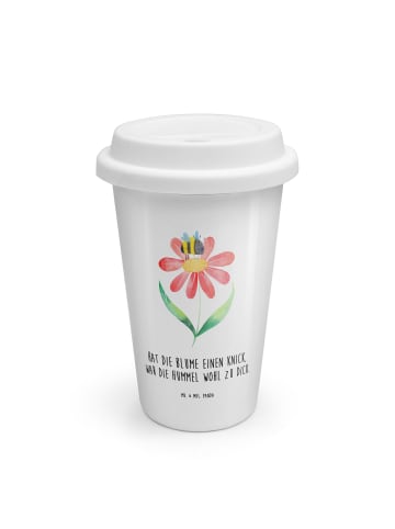 Mr. & Mrs. Panda Kaffeebecher To Go Hummel Blume mit Spruch in Weiß