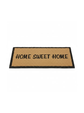 relaxdays Fußmatte home sweet home in Braun - (B)75 x (T)25 cm