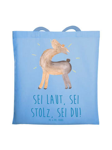 Mr. & Mrs. Panda Shopper Sei du Mutig mit Spruch in Sky Blue