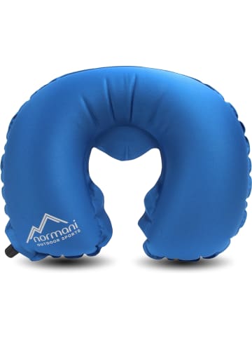Normani Outdoor Sports Aufblasbares Nackenkissen Trip in Blau