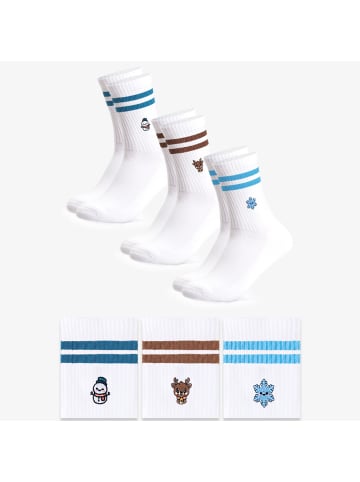 Occulto 3er Pack Weihnachts Tennissocken Rudi in Xmas2