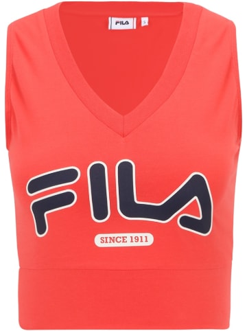 Fila Top "Laixi Cropped V-Neck Top" in Rot