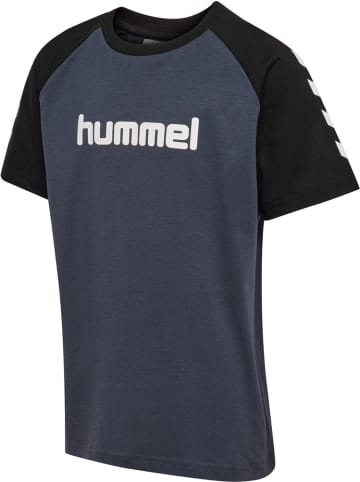 Hummel Shirt "Hmljr Logo T-Shirt S/S" in Blau