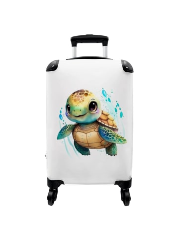 NoBoringSuitCases Suitcase Aquarell-Design Schildkröte im Wasser –