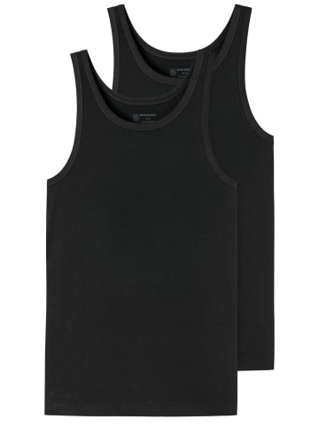 Schiesser Unterhemd / Tanktop 95/5 Organic Cotton in Schwarz