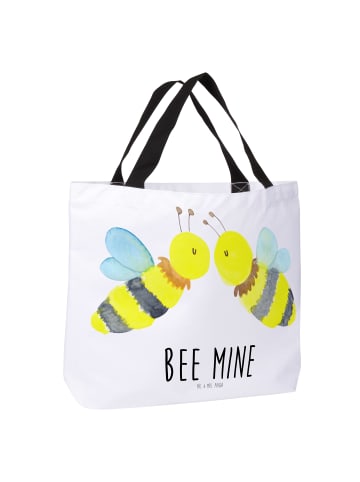 Mr. & Mrs. Panda Reisetasche Biene Liebe mit Spruch in Weiß