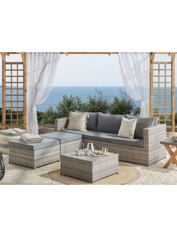 Beliani 4-tlg Lounge Set SABBIA in Grau