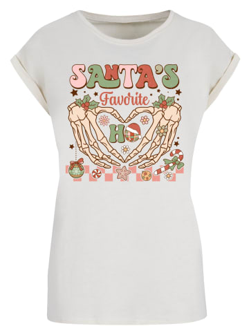 F4NT4STIC T-Shirt Santas favorite Ho Ho Ho Weihnachten in Whitesand