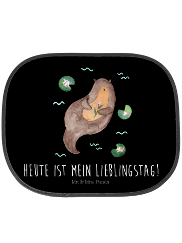 Mr. & Mrs. Panda Sonnenschutz Auto Otter Seerose mit Spruch in Schwarz