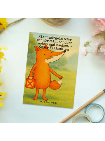 Mr. & Mrs. Panda Fotokarte Fuchs Laterne Design mit Spruch in Weiß