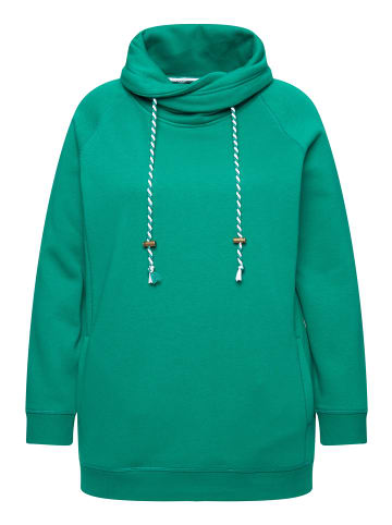 Ulla Popken Sweatshirt in smaragd grün
