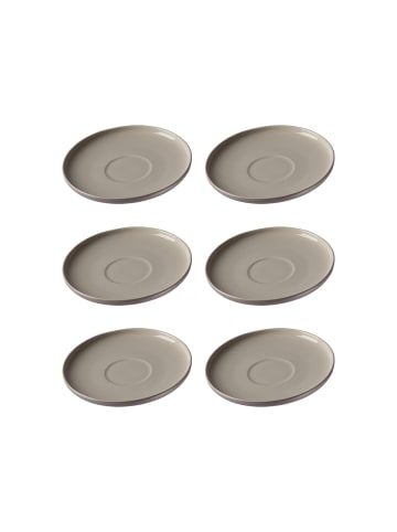Ritzenhoff & Breker 6er Set Kaffeeuntertassen Jasper in Taupe ø 15.0 cm