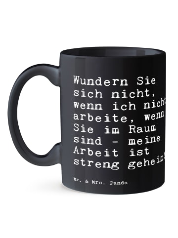 Mr. & Mrs. Panda Teetasse Wundern Sie sich nicht,... mit Spruch in Schwarz