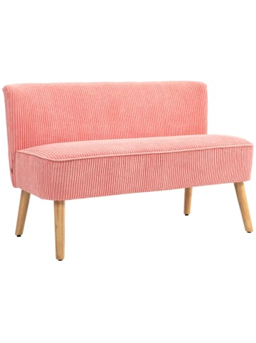 HOMCOM Sofa-117L x 56,5B x 77H cm-Rosa