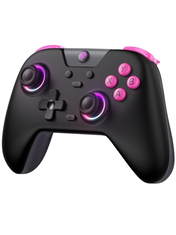 Almina EasySMX X05 Controller PC mit 7 Farbe RGB Licht Hall Triggers Schwarz in Weiß