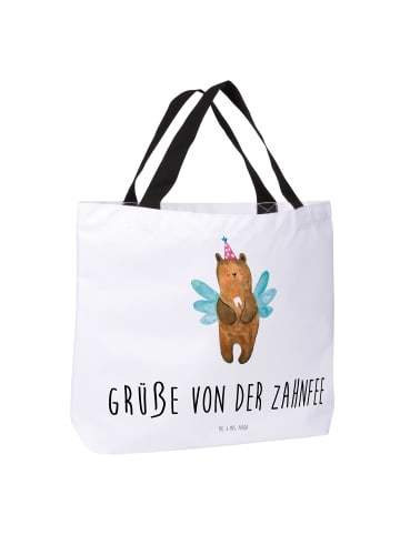 Mr. & Mrs. Panda Schultertasche Bär Zahnfee mit Spruch in Weiß