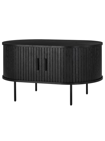 home24 home24 Kommode Couchtisch aus Echtholzfurnier im skandinavischen Stil in Eiche Schwarz
