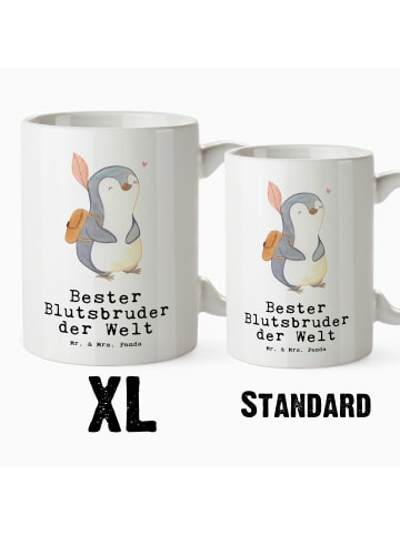 Mr. & Mrs. Panda Keramikbecher Pinguin Bester Blutsbruder der We... in Weiß