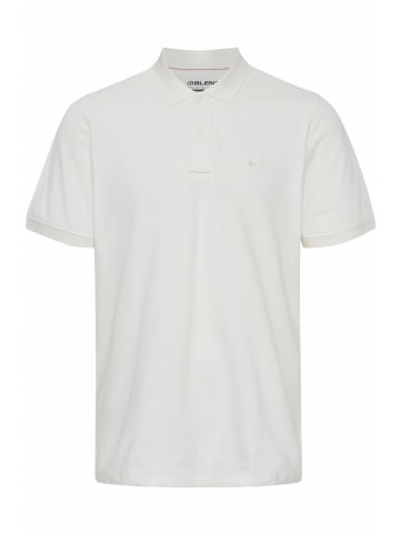 BLEND Polo Shirt Übergrößen Kurzarm Hemd aus Baumwolle in Weiß