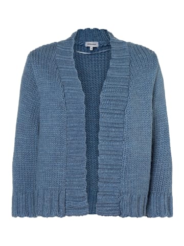 More & More verschlusslose Kurz-Strickjacke in autumn blue