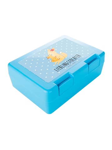 Mr. & Mrs. Panda Brotdose Fuchs Mama mit Spruch in Blau Pastell
