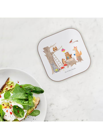 Mr. & Mrs. Panda Untersetzer für Gläser Waldtiere Picknick ohne ... in Weiß