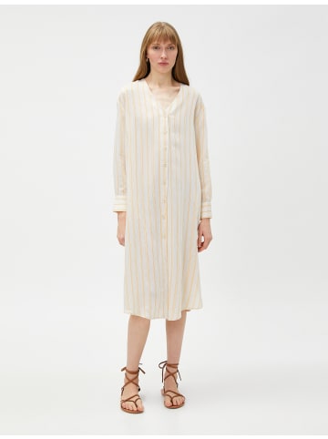 KOTON Kleid in Senf Gestreift