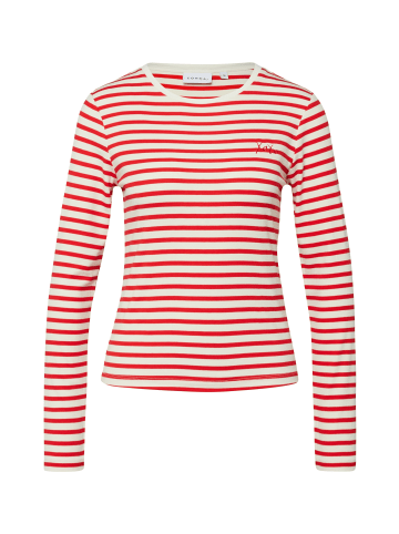 comma Langarmshirt in rot beige