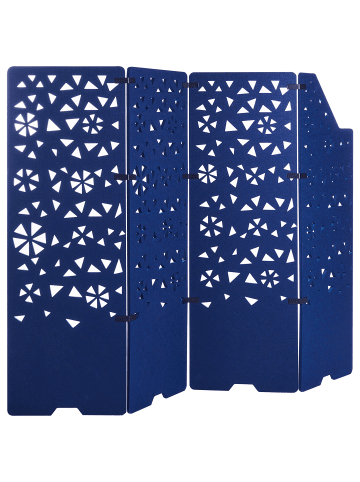 Beliani Büro-Raumteiler STARRY in Blau - (W) 240 x (H) 180 x (L) 2 cm