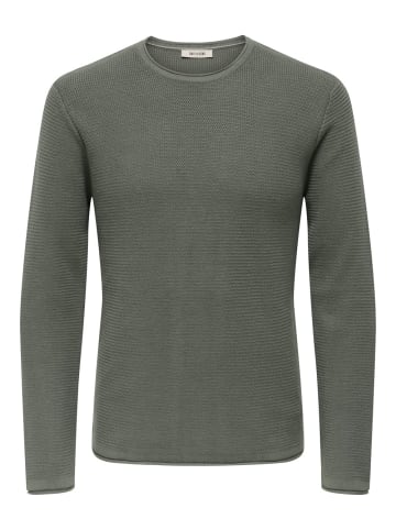 Only&Sons Pullover ONSERIC REG 12 STRUC CREW KNIT in Grau