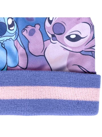 Cerda 3-tlg. Winter Mütze Set: Disney Stitch in Lila