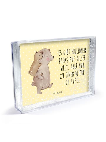 Mr. & Mrs. Panda Bilderrahmen Papa Bär mit Spruch in Gelb Pastell