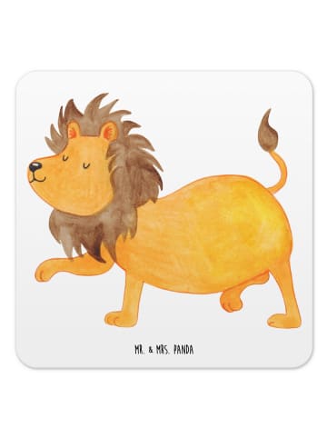 Mr. & Mrs. Panda Untersetzer Sternzeichen Löwe ohne Spruch in Weiß