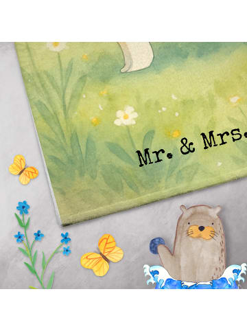 Mr. & Mrs. Panda Handtuch Hund Australien Shepherd Design ohne S... in Weiß